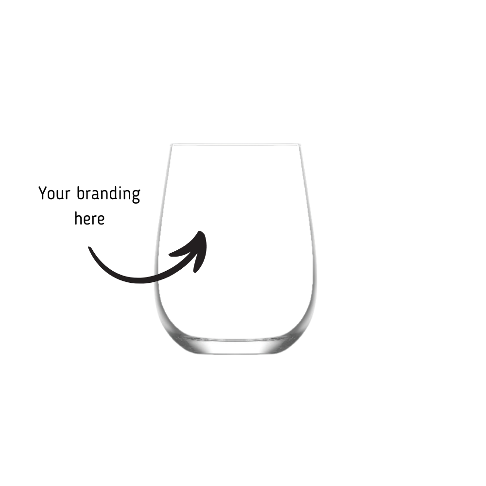 GAIA STEMLESS 480ML WITH CUSTOM BRANDING