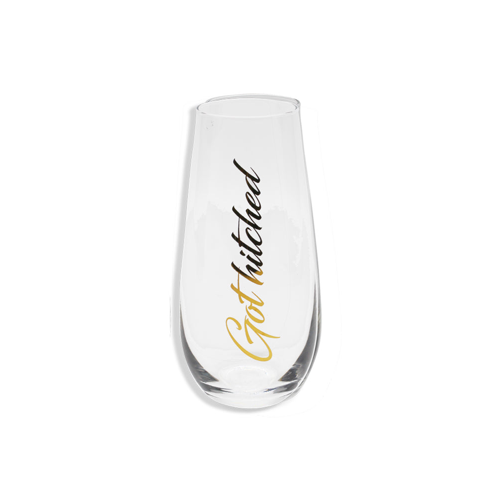 STEMLESS CHAMPAGNE SET | HAPPILY & HITCHED