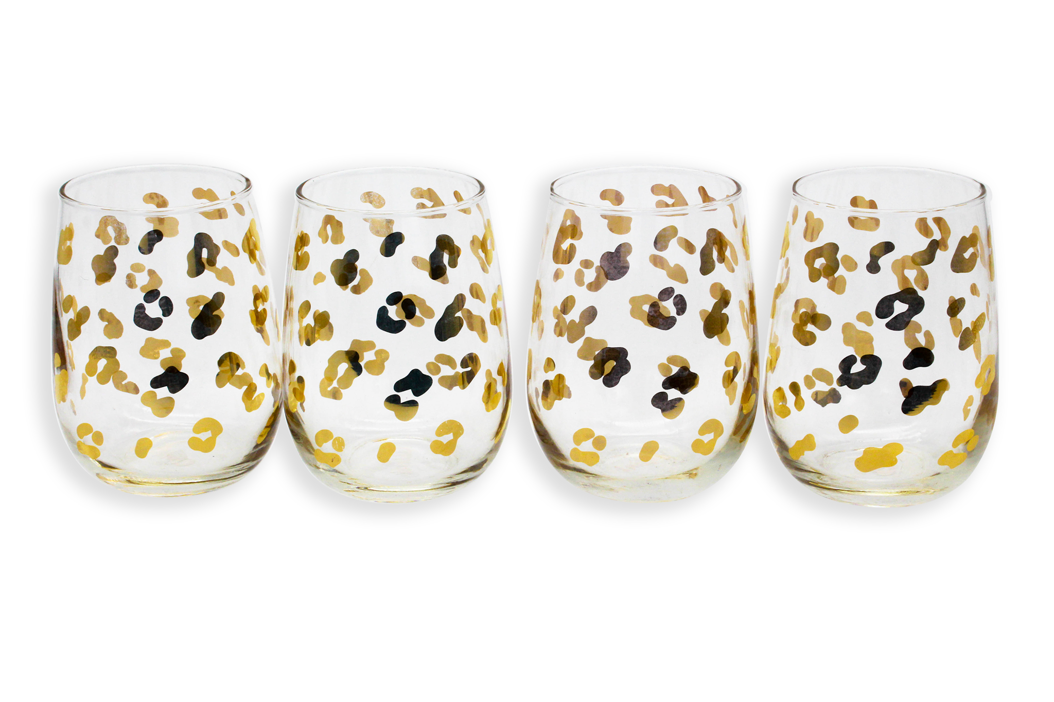 STEMLESS GLASS SET | LEOPARD