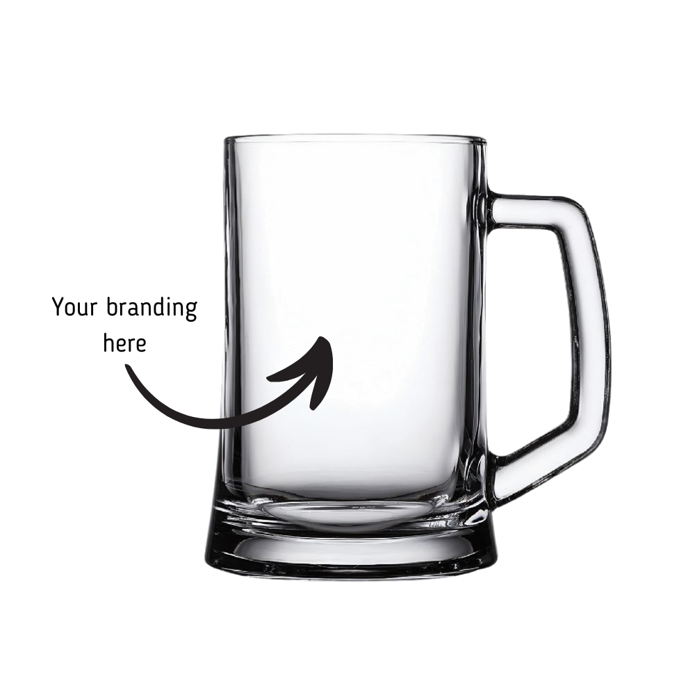 PUB BEER MUG 650ML WITH CUSTOM BRANDING