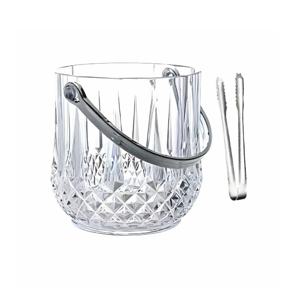 LONGCHAMP ICE BUCKET -WITH HANDLES & TONGS (SET OF 1)