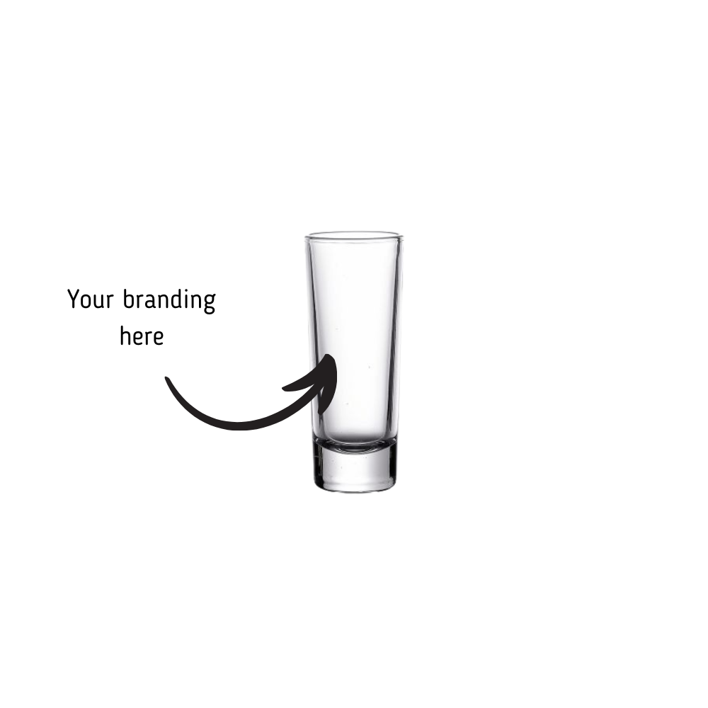 TEQUILA SHOT GLASS SINGLE 28ML WITH CUSTOM BRANDING