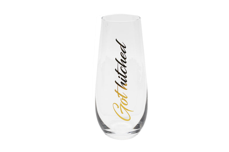 STEMLESS CHAMPAGNE SET | HAPPILY & HITCHED