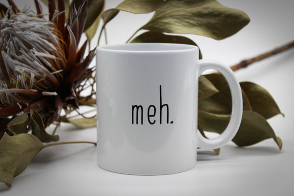 Meh - white coffee mug