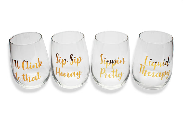 STEMLESS GLASS SET | BOOK CLUB
