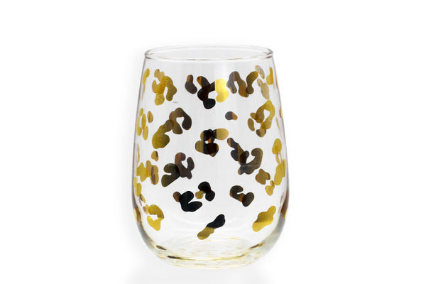 STEMLESS GLASS SET | LEOPARD