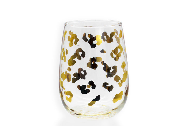 STEMLESS GLASS SET | LEOPARD